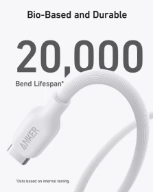Anker 544 USB-C to USB-C Cable 140W (Bio-Based) (0.9m/3ft) -White A80F1H21