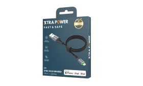 XTRA POWER CABLE USB- A TO LIGHTNING  12W SOLID BRAIDED - XPCTL12WF1