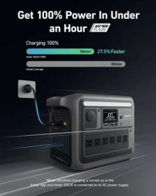 محطة الطاقة المحمولة Anker SOLIX C1000 (1800 واط / 1056 واط في الساعة)